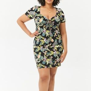 Plus size floral dress